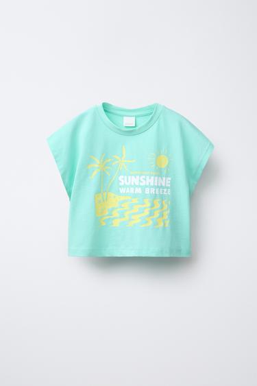 T-SHIRT MIT PRINT - Grün von Zara - Bild 0