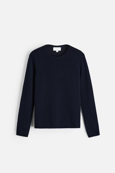 100% CASHMERE SWEATER - Navy blue by Zara