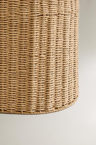 FABRIC-LINED LAUNDRY BASKET - Light beige by Zara - Image 3