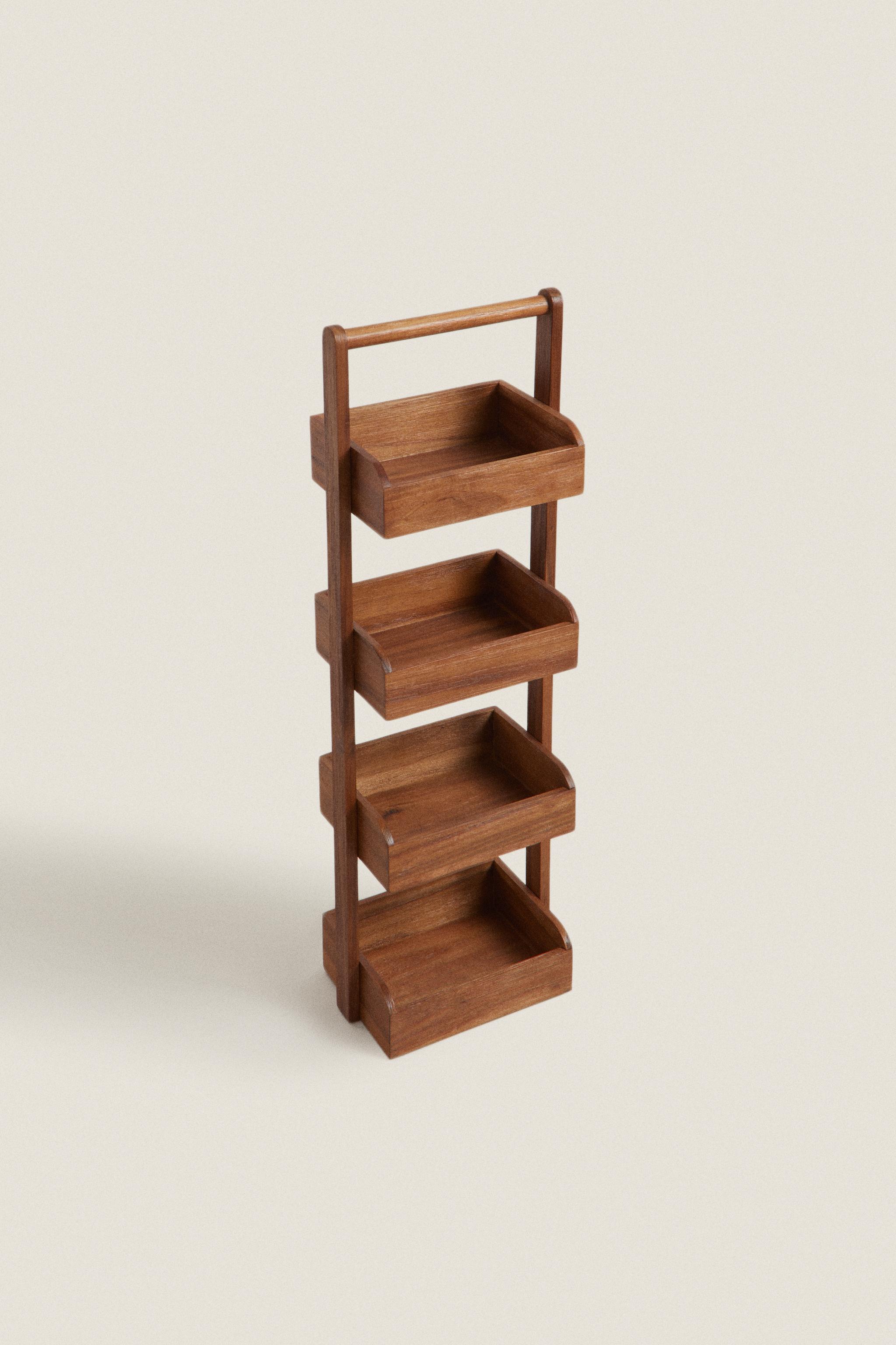 ZARA  4段 ラック 収納 多層収納　アカシア ストレージラック アカシア ストレージラック - ブラウン | ZARA Japan / 日本