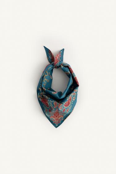 LIMITED EDITION PRINTED BANDANA - Blue by Zara