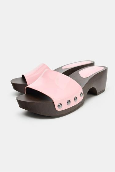 SANDALES COMPENSÉES EFFET VERNI - Rose de Zara - Image 3