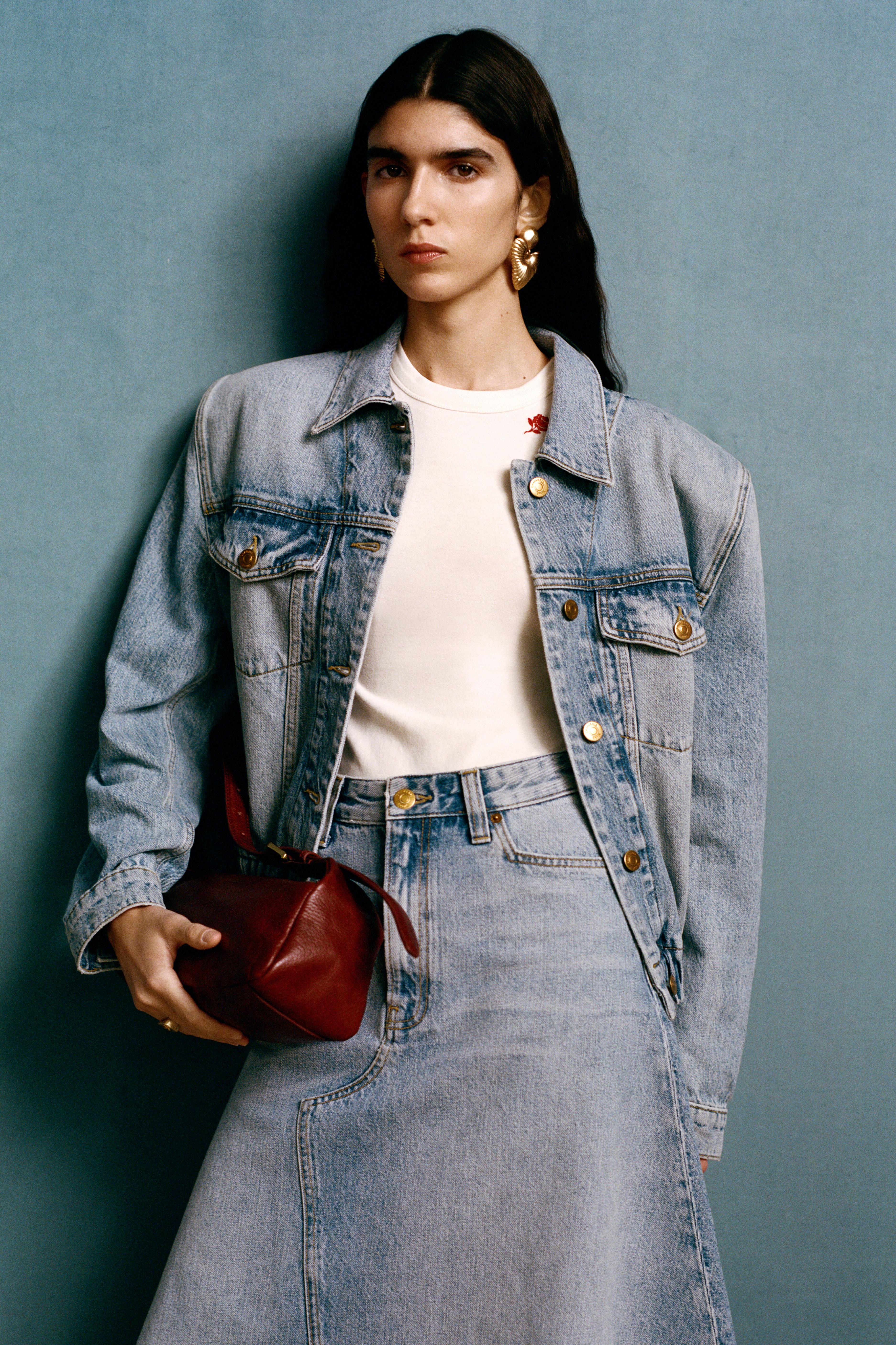 WILLY CHAVARRIA X ZARA DENIM MIDI SKIRT