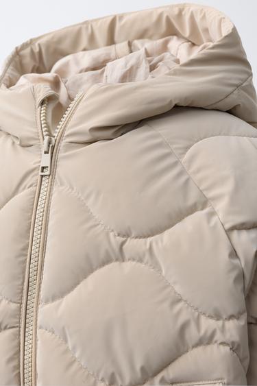 VESTE REMBOURRÉE EFFET GOMMÉ - Sable de Zara - Image 4