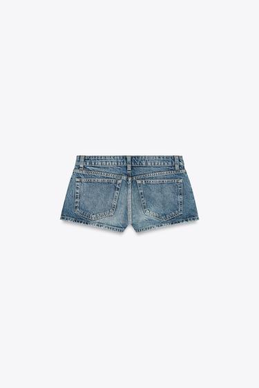 SHORT MICRO EN JEAN TRF TAILLE NORMALE - Bleu de Zara - Image 6