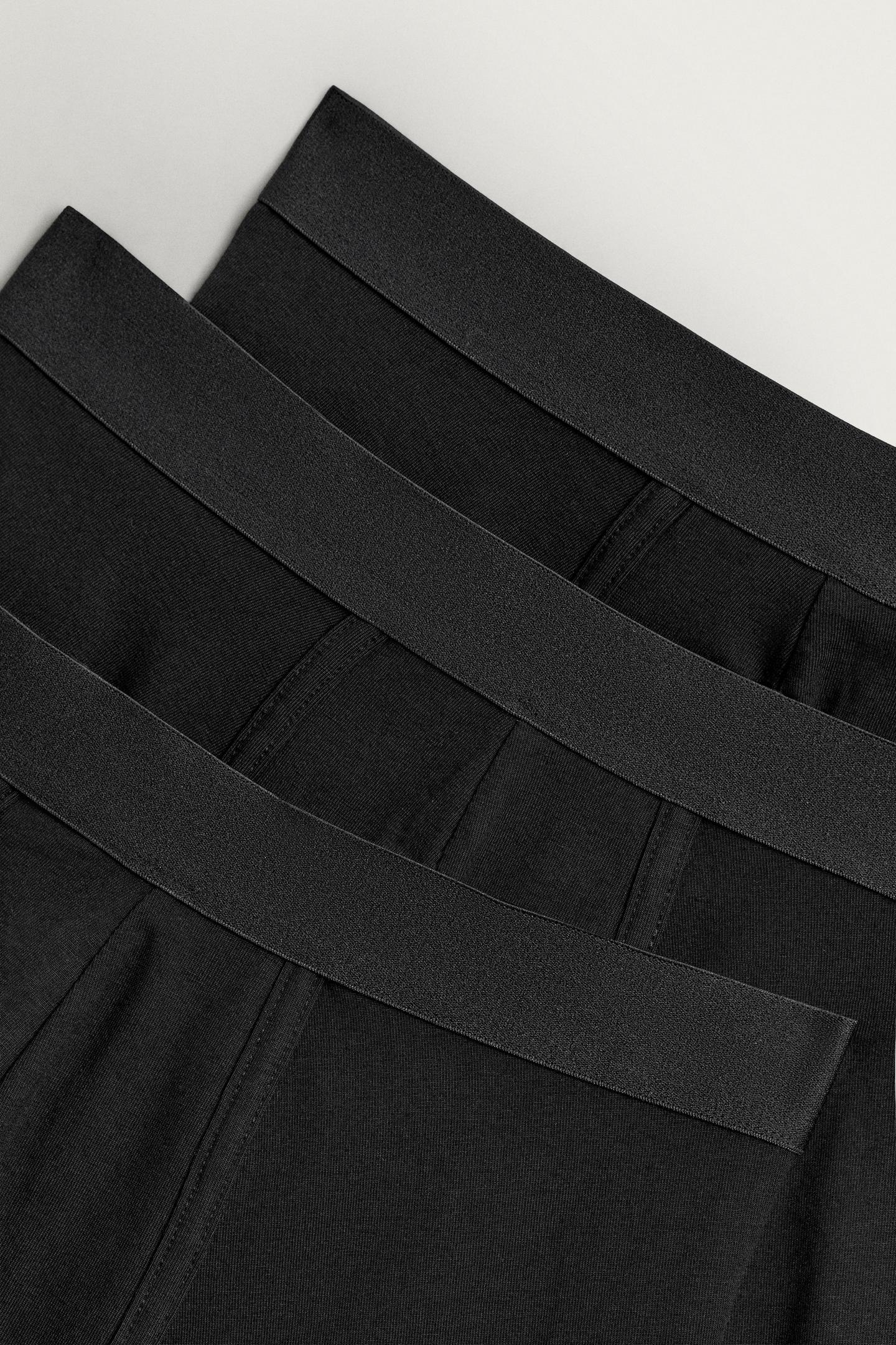 Трусы-боксеры Basic для мужчин, 3 шт. — Zara, цвет: Чёрный — фото 3