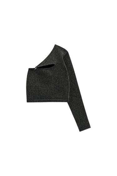 ASYMMETRIC METALLIC THREAD TOP