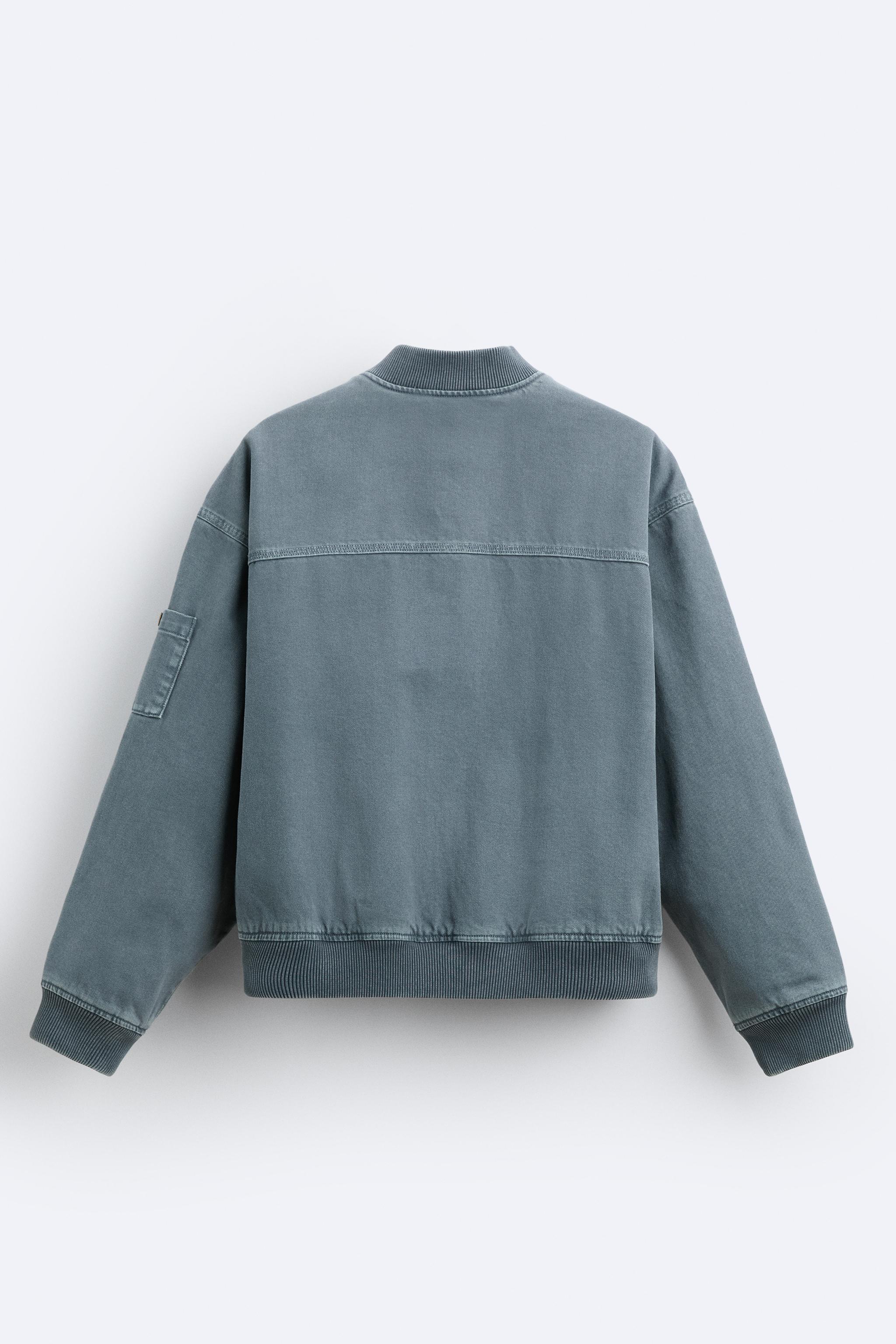 FADED BOMBER JACKET - Light blue | ZARA Singapore