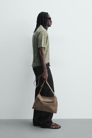 RELAXED FIT JACQUARD KNIT POLO SHIRT - Green by Zara - Image 3