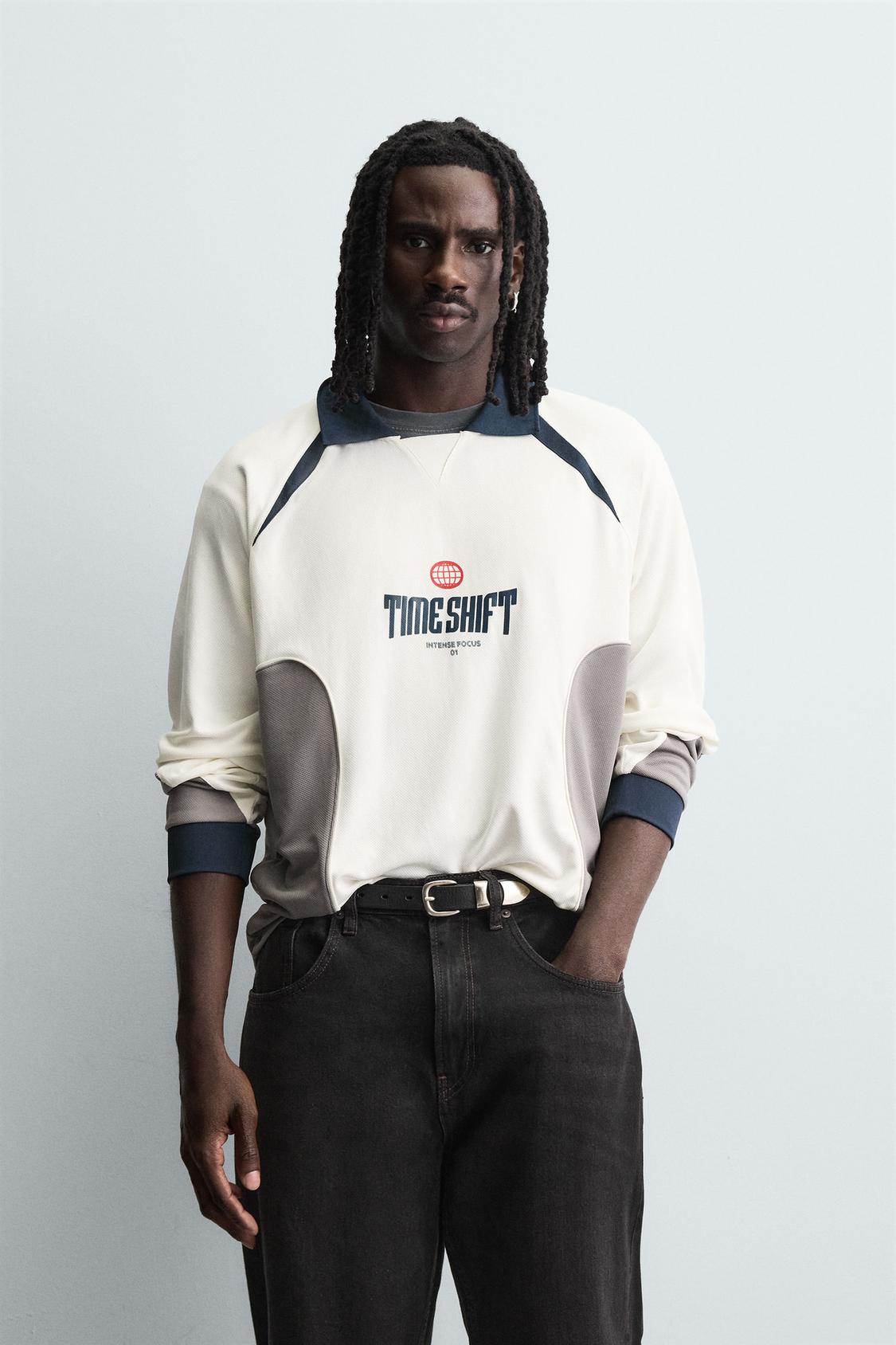 RETRO SOCCER PRINT POLO SHIRT