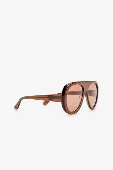 LIMITED EDITION SHIELD SUNGLASSES - Brown by Zara - Image 2