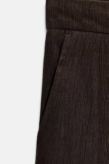 PANTALON BOUFFANT À LACETS - Marron foncé de Zara - Image 6