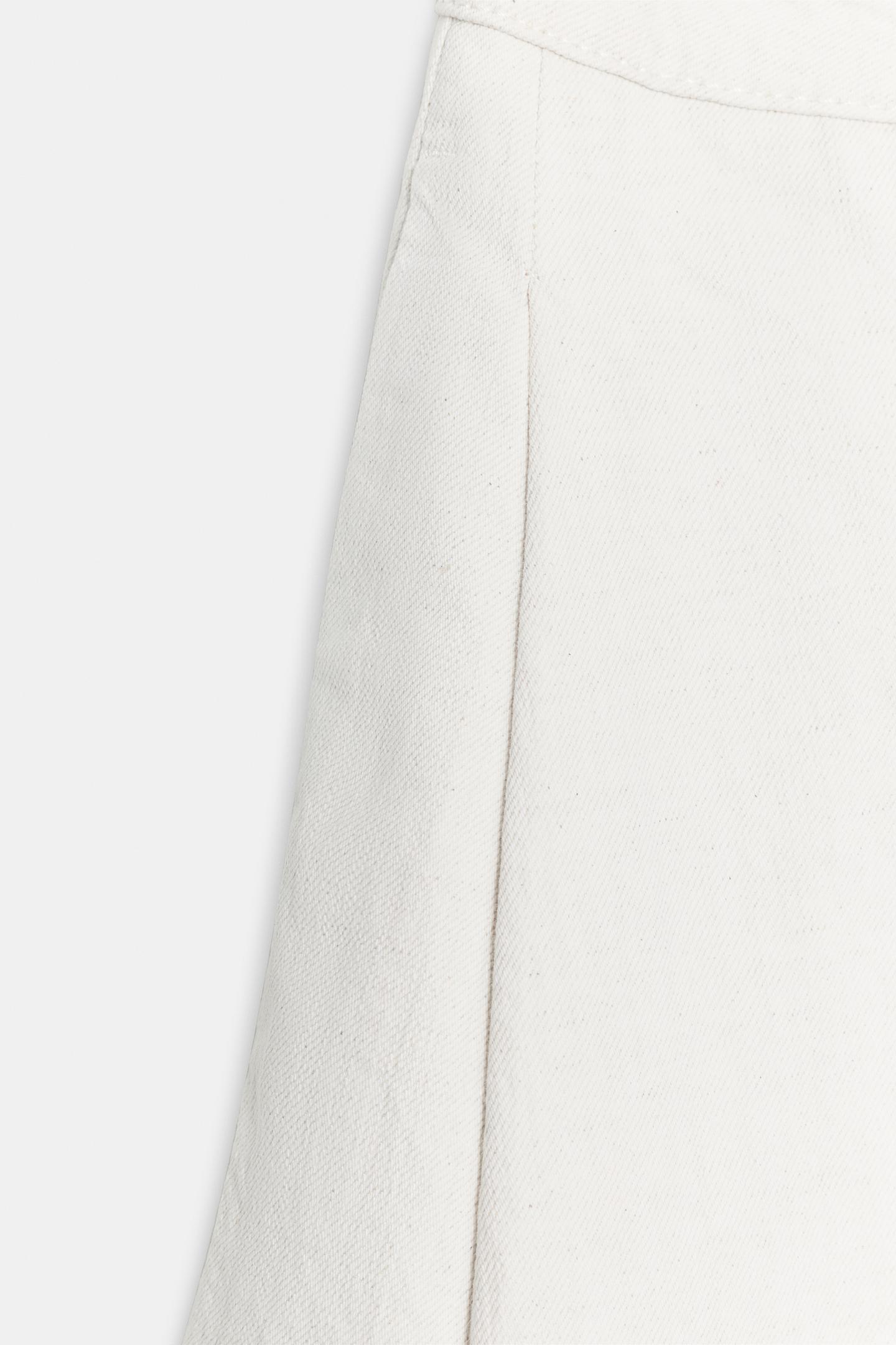 Женские брюки Zara ZW Collection Wide-Leg, цвет: Экрю — фото 7