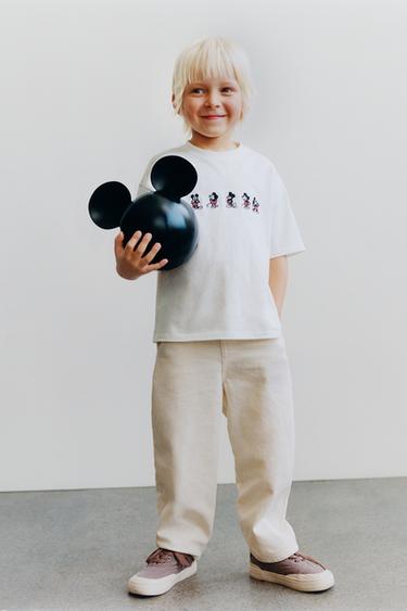 Zara MICKEY MOUSE © DISNEY EMBROIDERED T-SHIRT - White