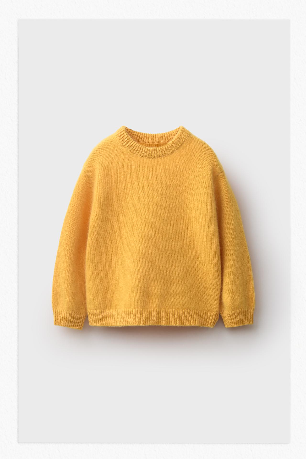 ZARA TIMELESS - 100% CASHMERE SWEATER — Yellow