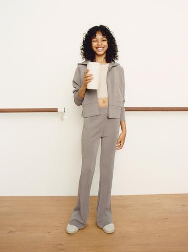 TEXT MODAL ZIP-UP JACKET - Brown / Taupe by Zara