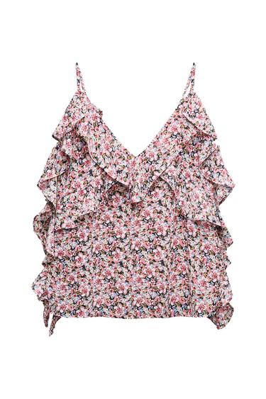 CAMISOLE TOP WITH FLORAL PRINT