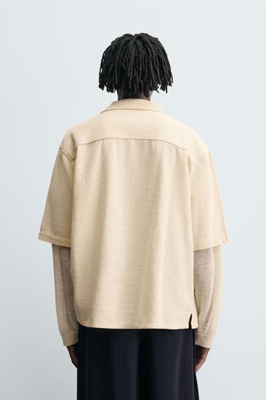 RAISED EMBROIDERY SHIRT - Ecru by Zara - Image 2