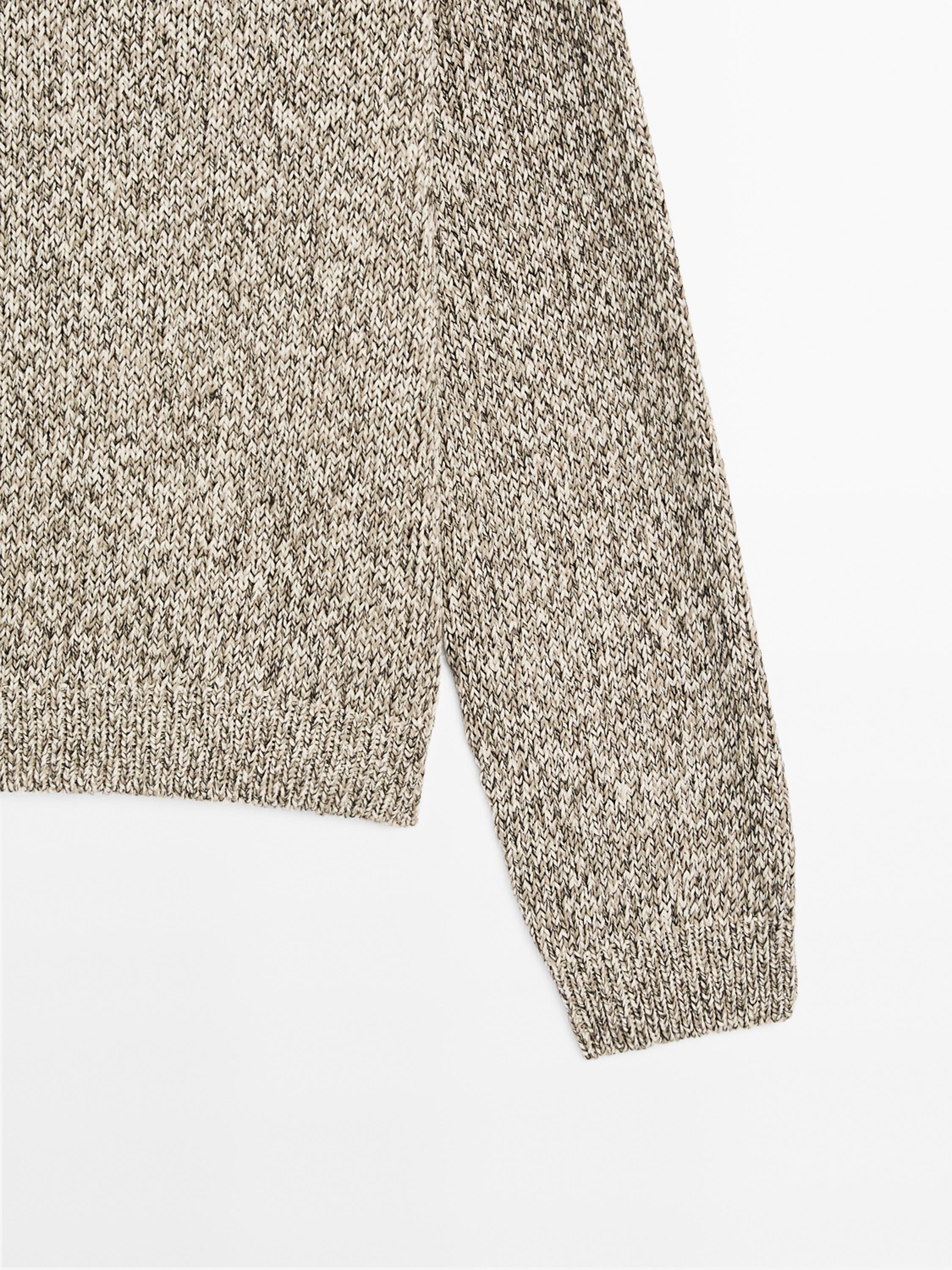 Pull en maille moulinée à col bateau