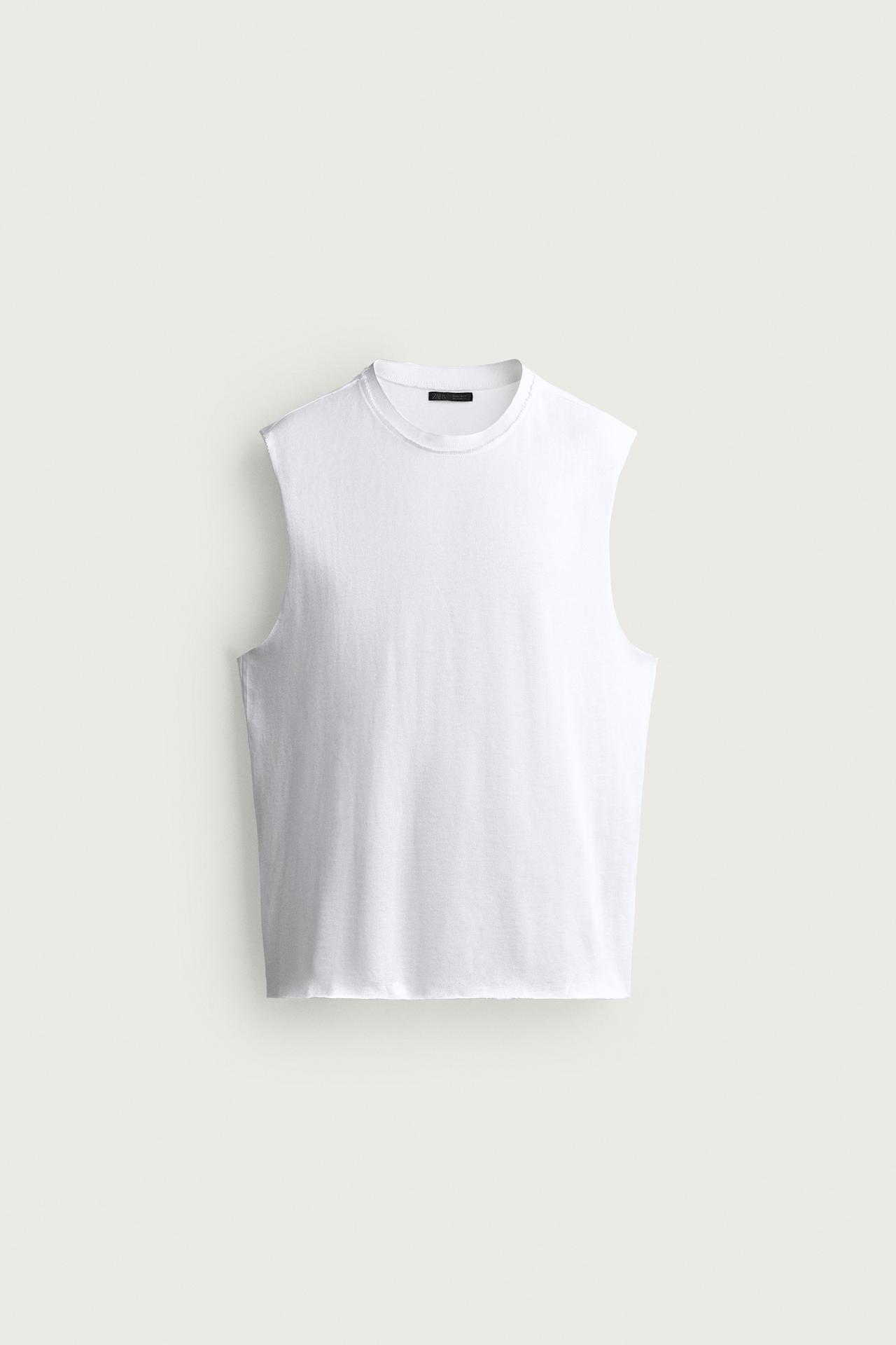 COTTON KNIT TANK TOP — White