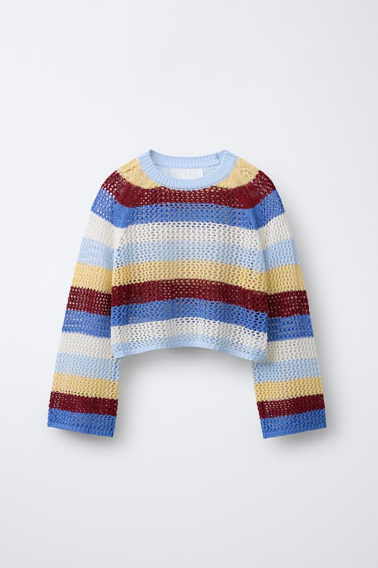 PULL EN MAILLE RAYURES Multicolore ZARA France