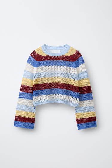 CROPPED RED SWEATER - Multicoloured by Zara