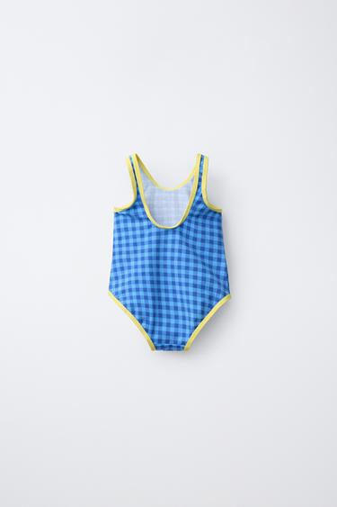 2-6 YEARS / CHECKS SWIMSUIT CASA LAWA X ZARA KIDS - Blue by Zara - Image 1