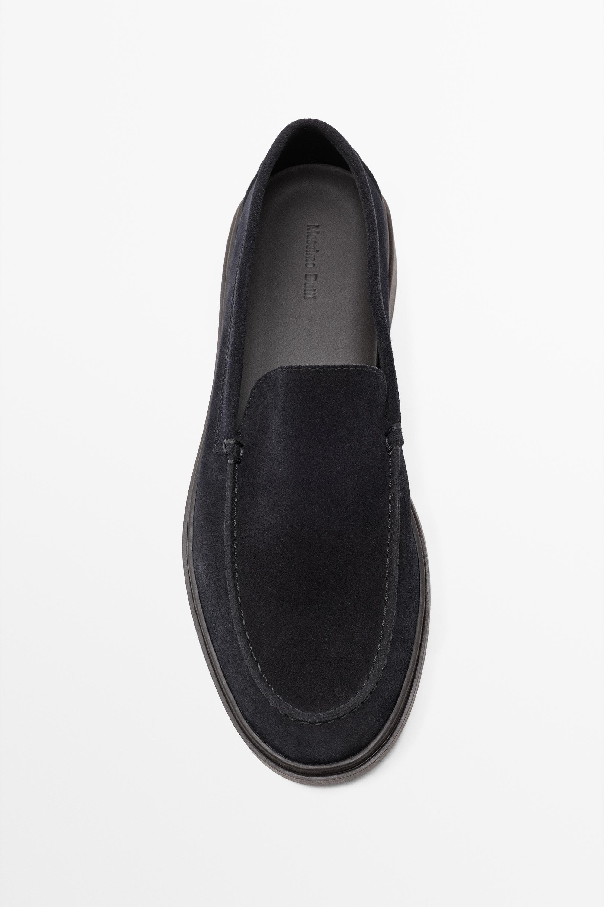 Mocassin en croûte de cuir