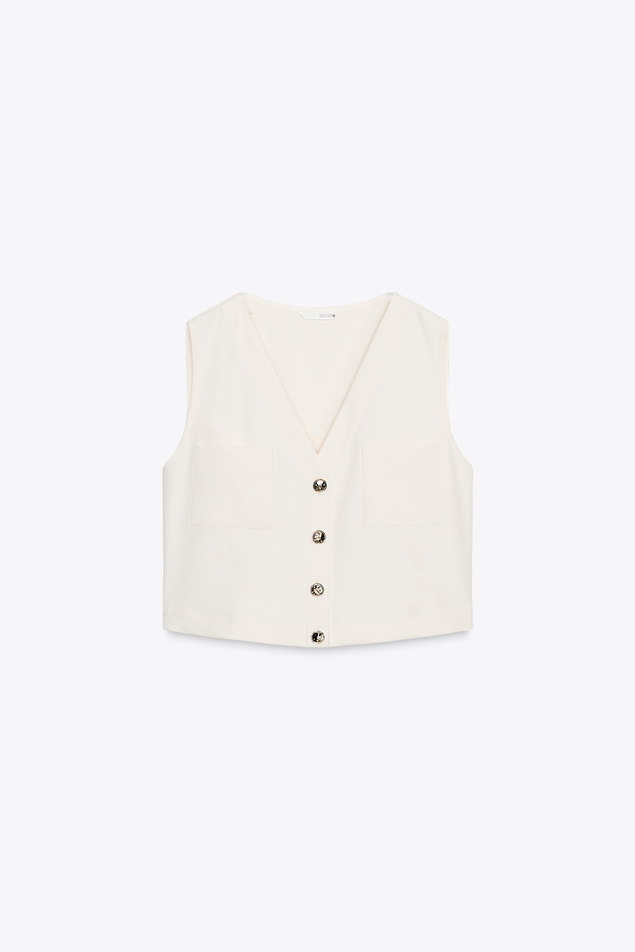 SLEEVELESS CREPE TOP