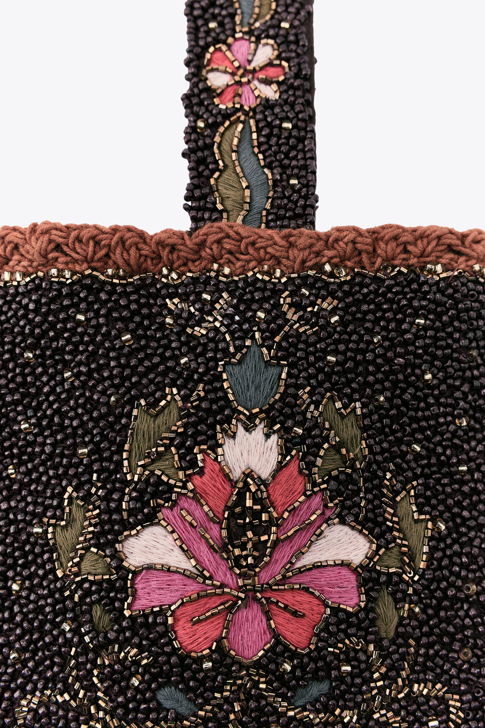 BEADED FRINGE HANDBAG - Brown | ZARA United States