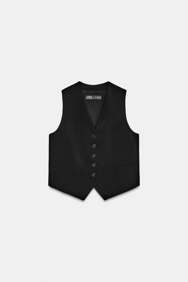 TAILORED WAISTCOAT - Black by Zara