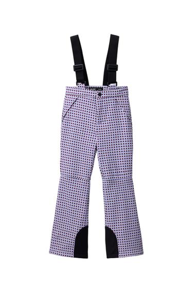 WATER-RESISTANT AND WINDPROOF BRACE SKI TROUSERS WITH RECCO® SYSTEM - Mauve by Zara