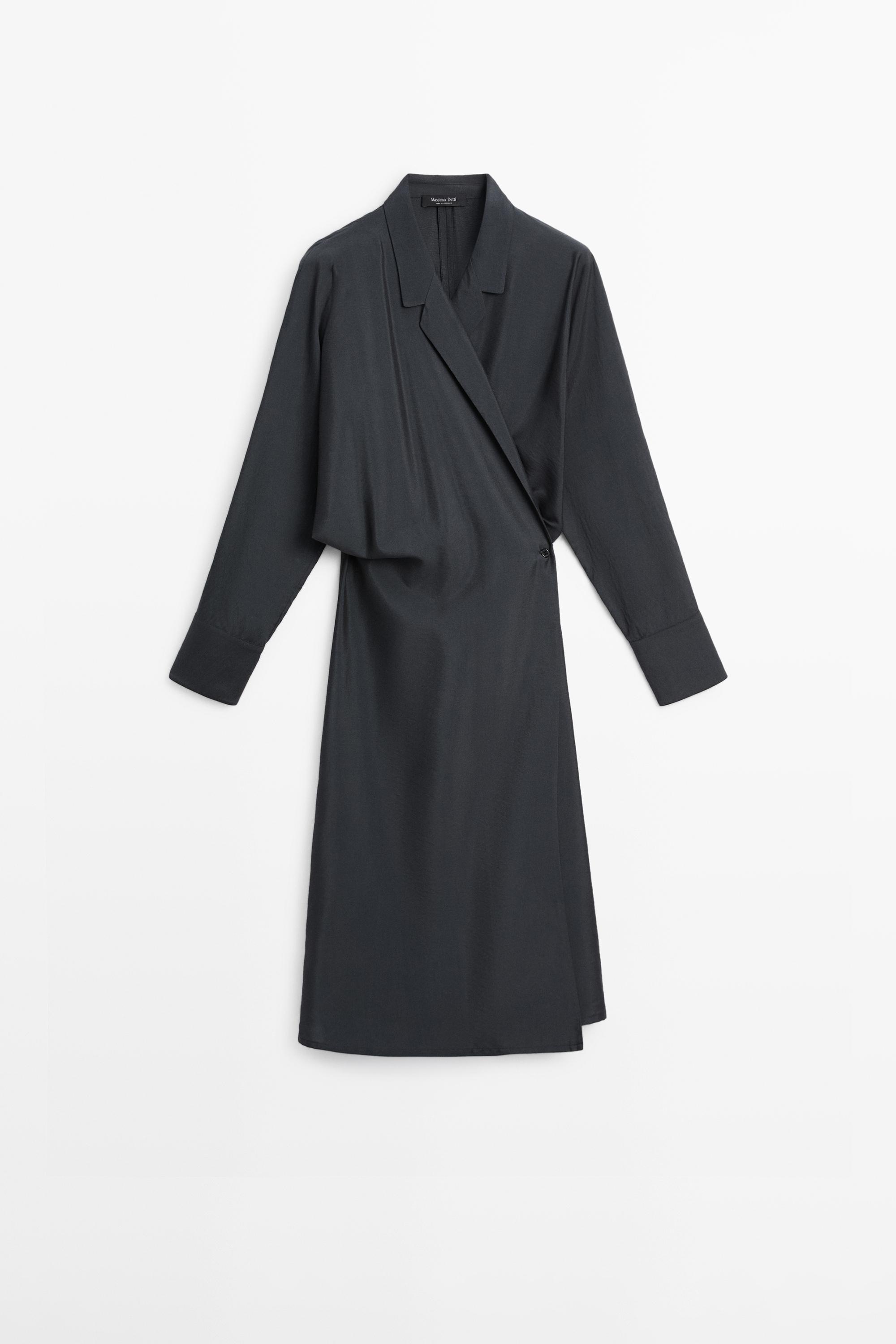 Midi dress with draped detail