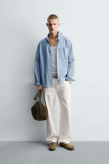 LIMITED EDITION CHECK SHIRT - Sky blue by Zara - Image 0