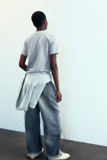 SHIMMER TEXT T-SHIRT - Grey marl by Zara - Image 3