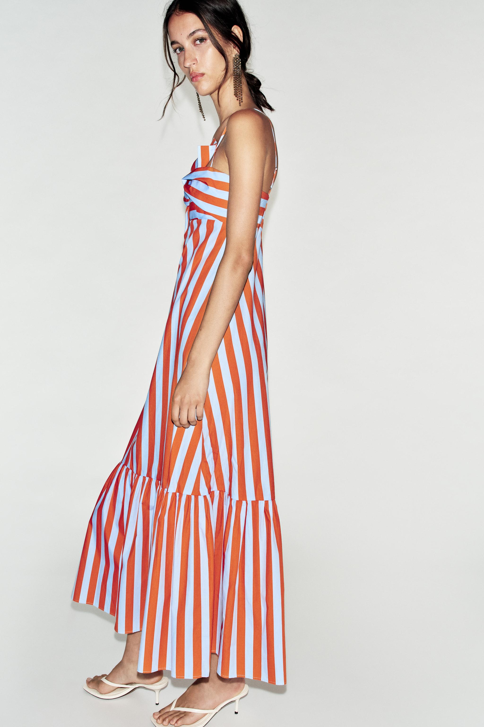 ROBE À RAYURES AVEC NŒUD