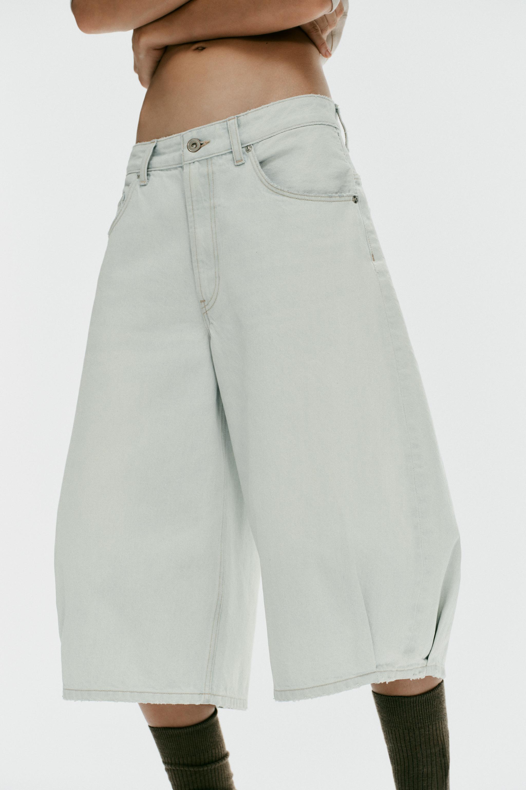 MID-RISE BALLOON DENIM JORTS