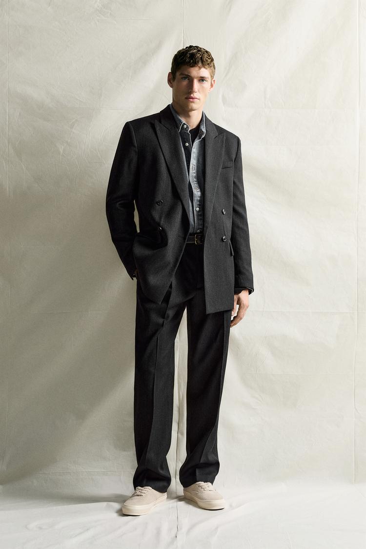 100% WOOL MANTECO® SUIT TROUSERS