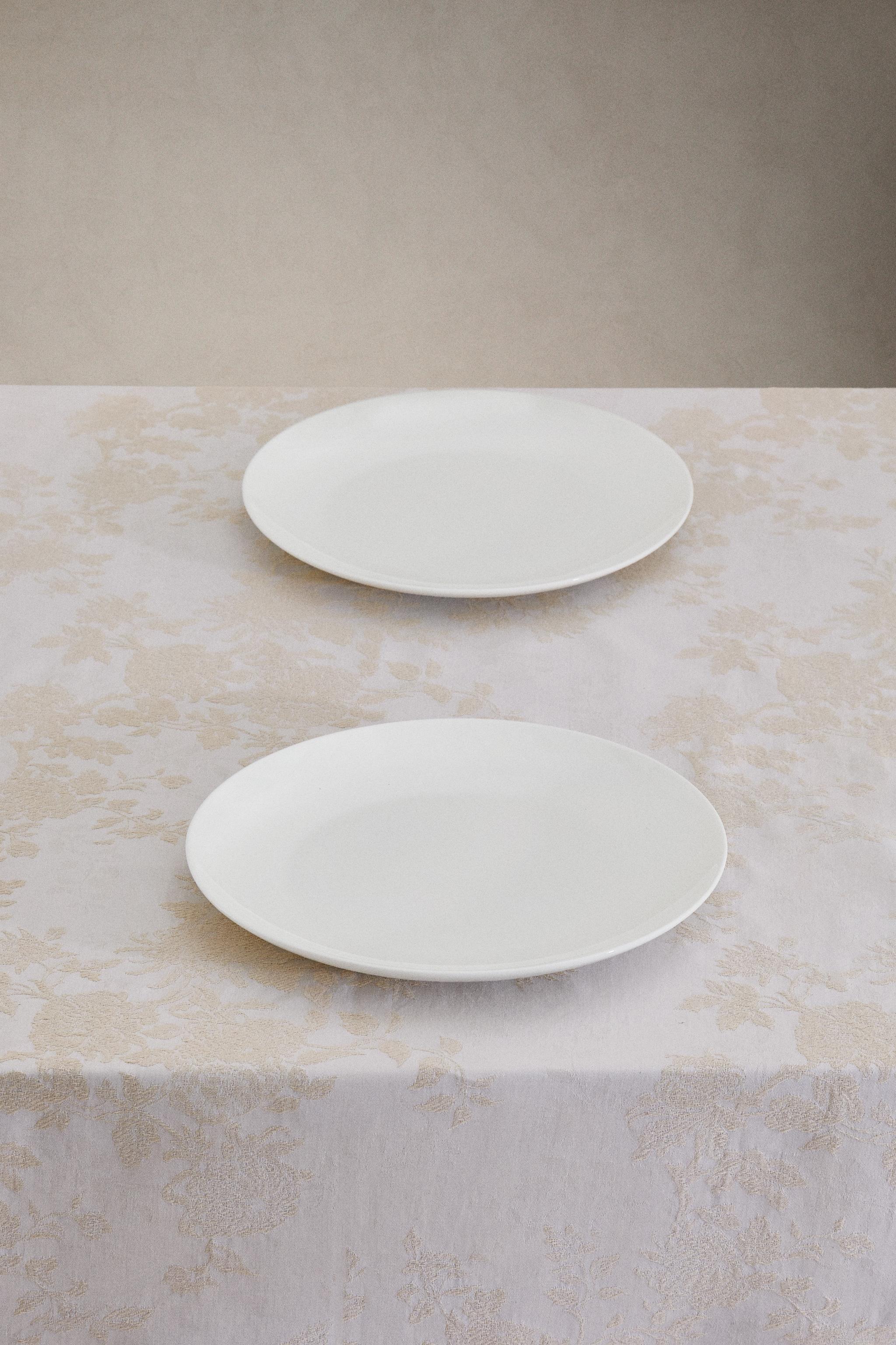 COTTON JACQUARD TABLECLOTH — Beige