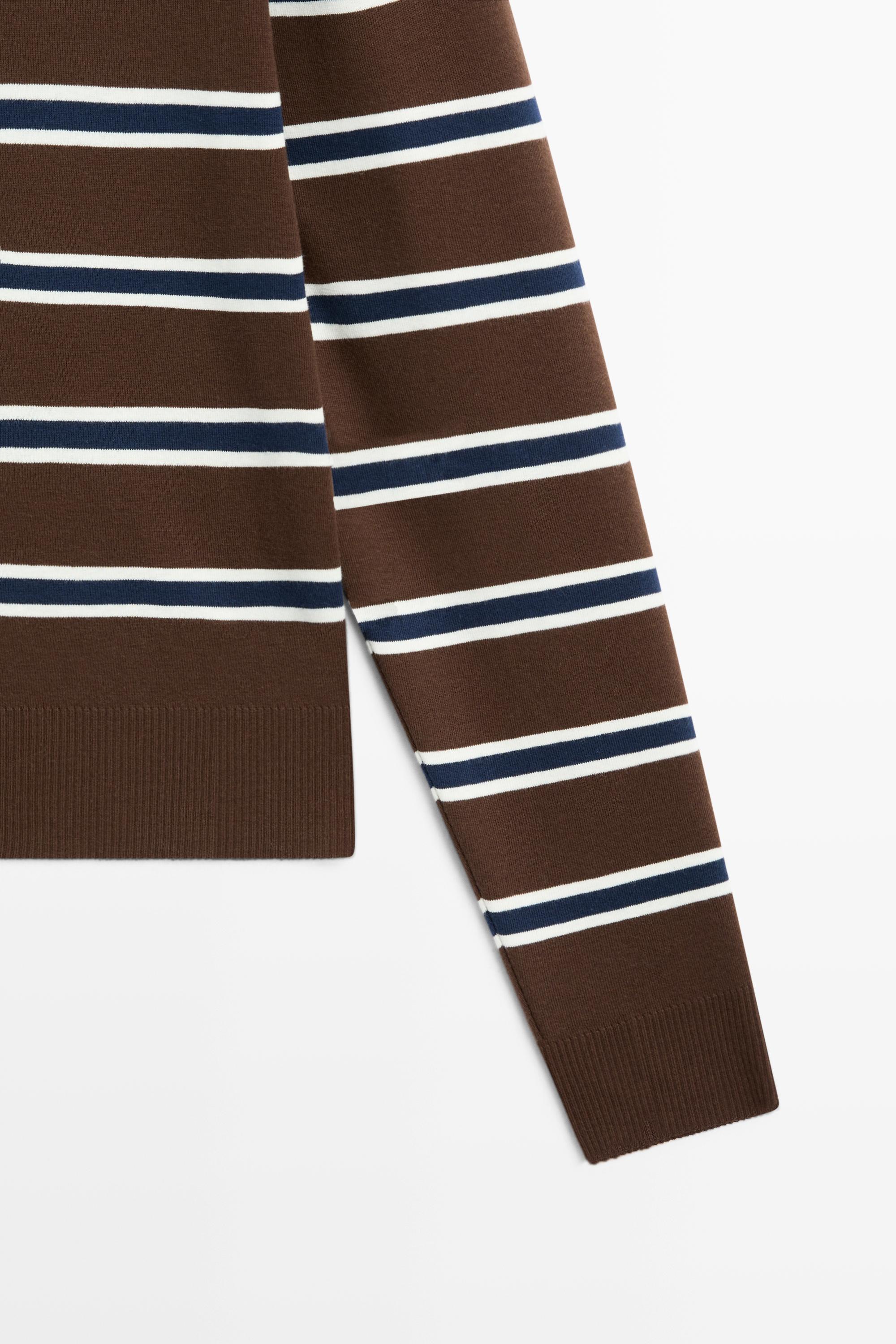 Striped interlock sweatshirt