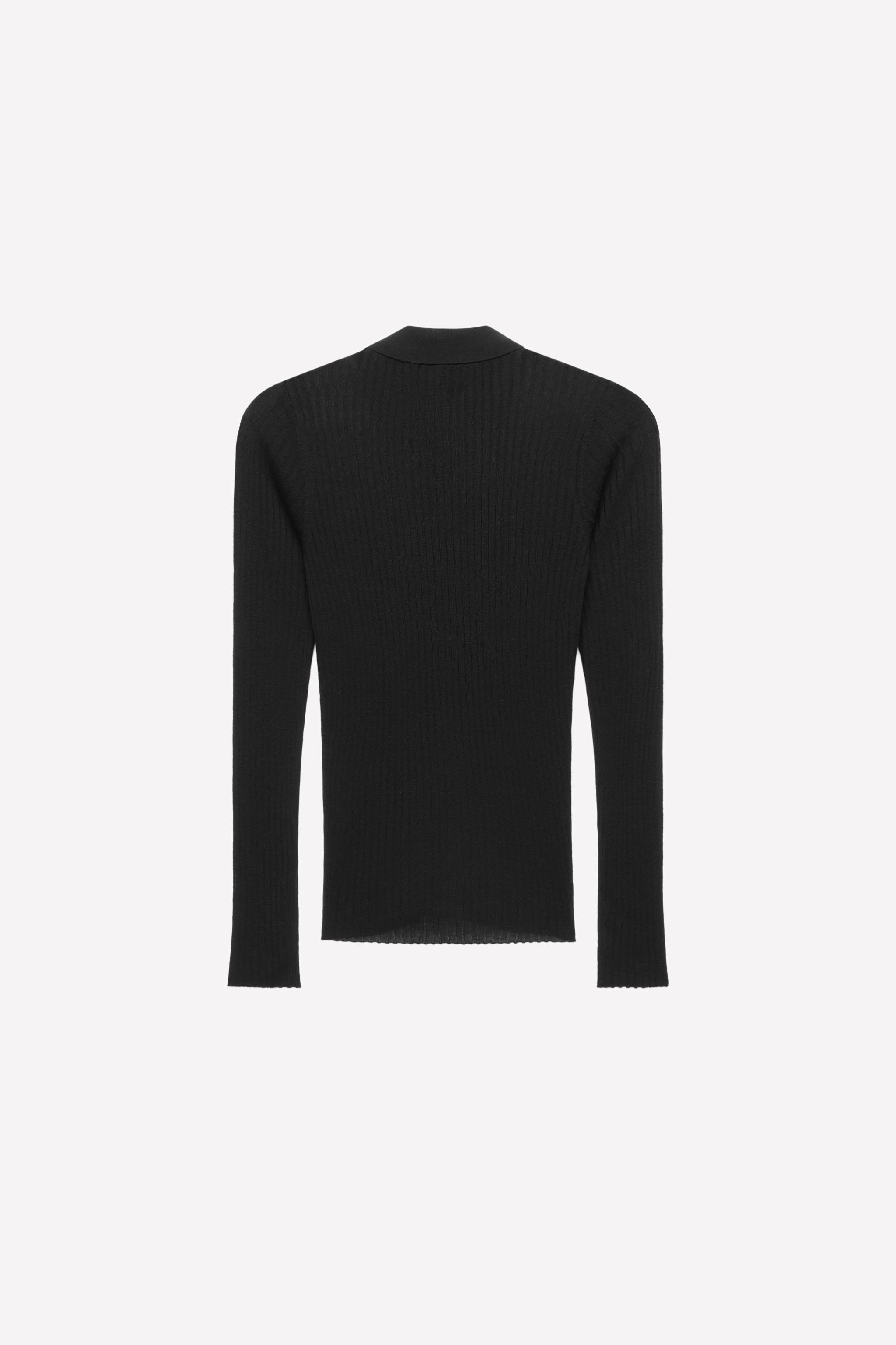 KNIT WOOL - SILK SHIRT LUDOVIC DE SAINT SERNIN x ZARA - Black