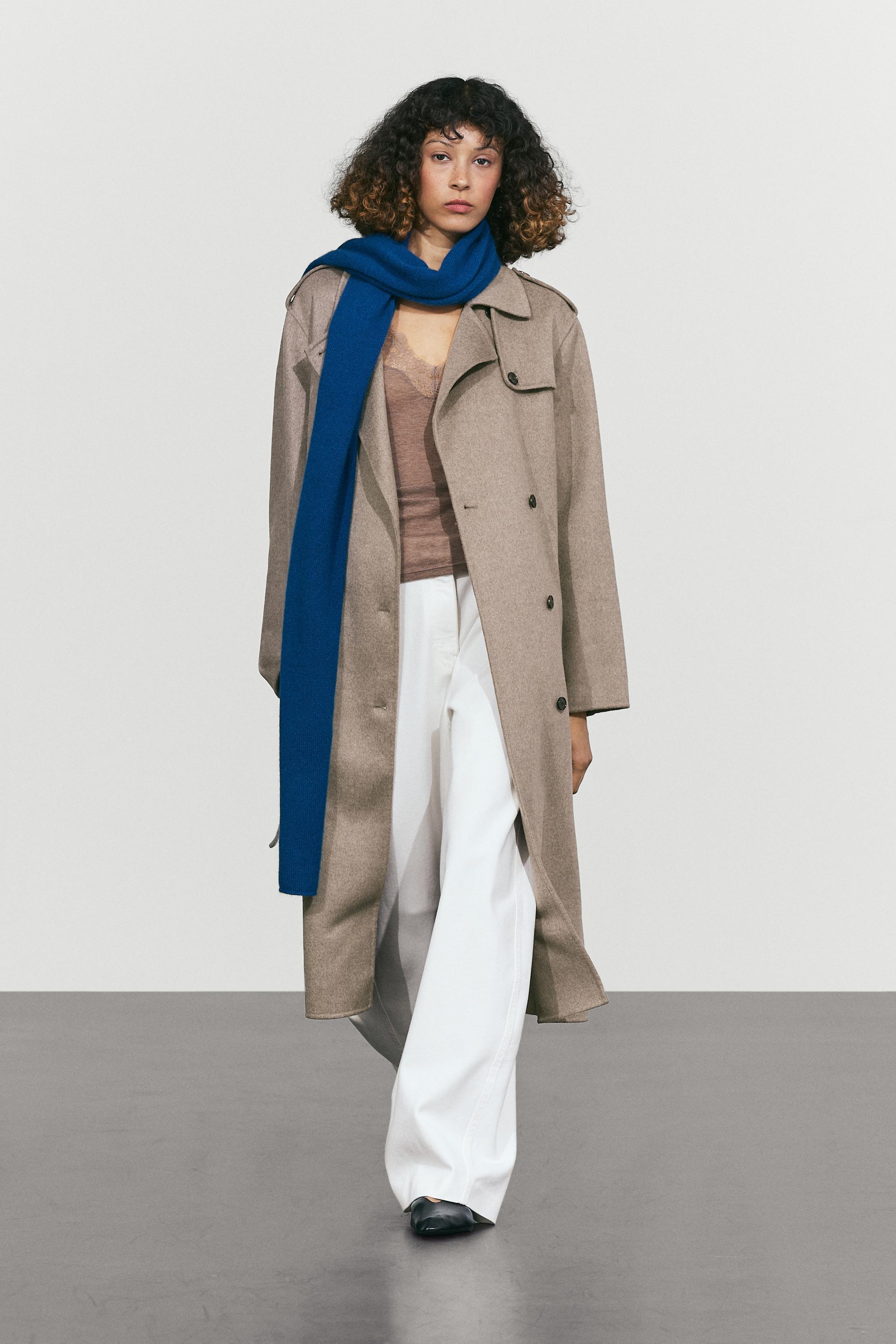 Long wool blend trench coat - 210 | ZARA United States