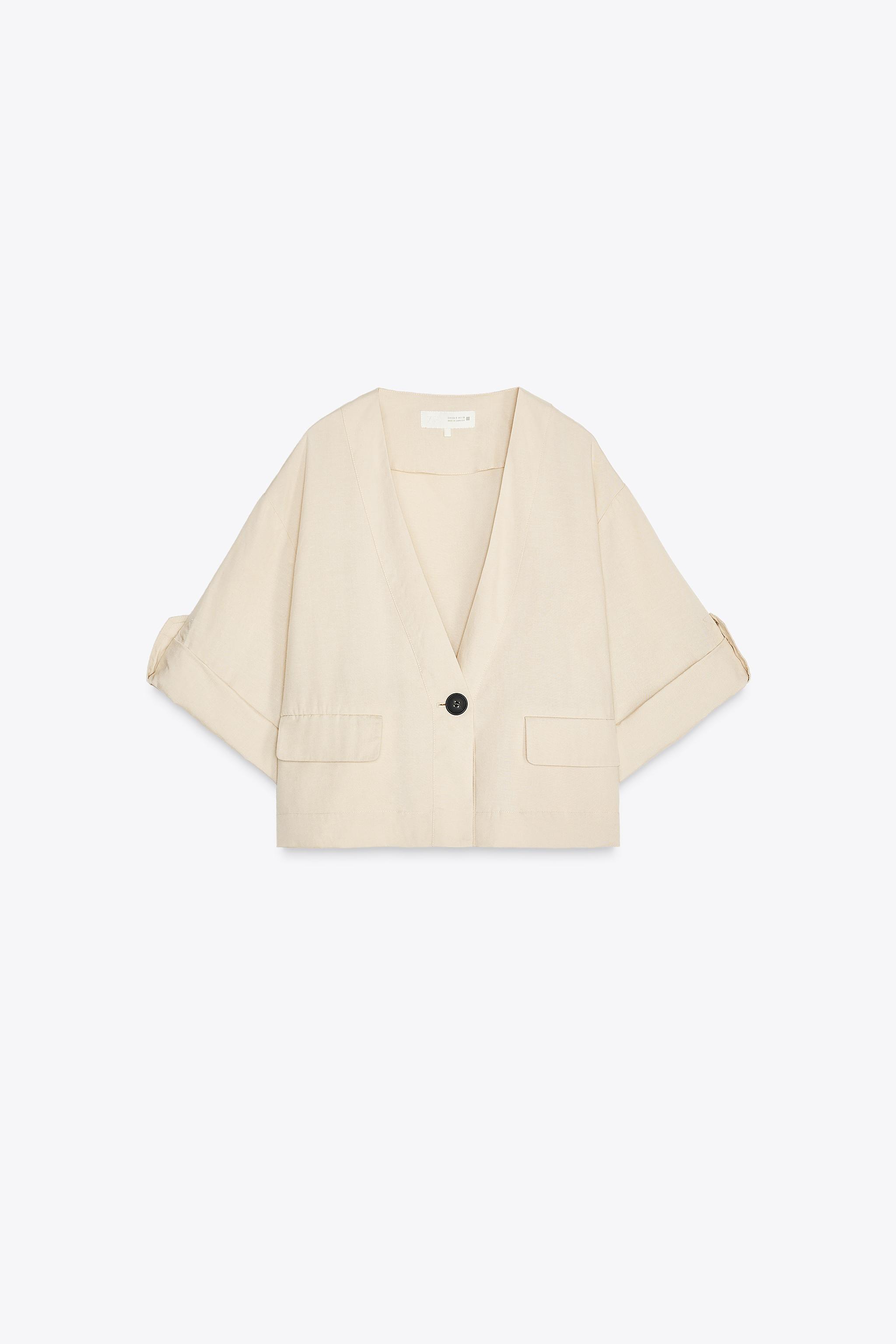 ロールアップスリーブブレザー タグ付き ロールアップスリーブブレザー - ブラック | ZARA Japan / 日本