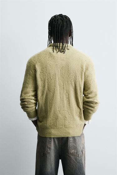 KNIT OPEN-WORK POLO SHIRT - Light green by Zara