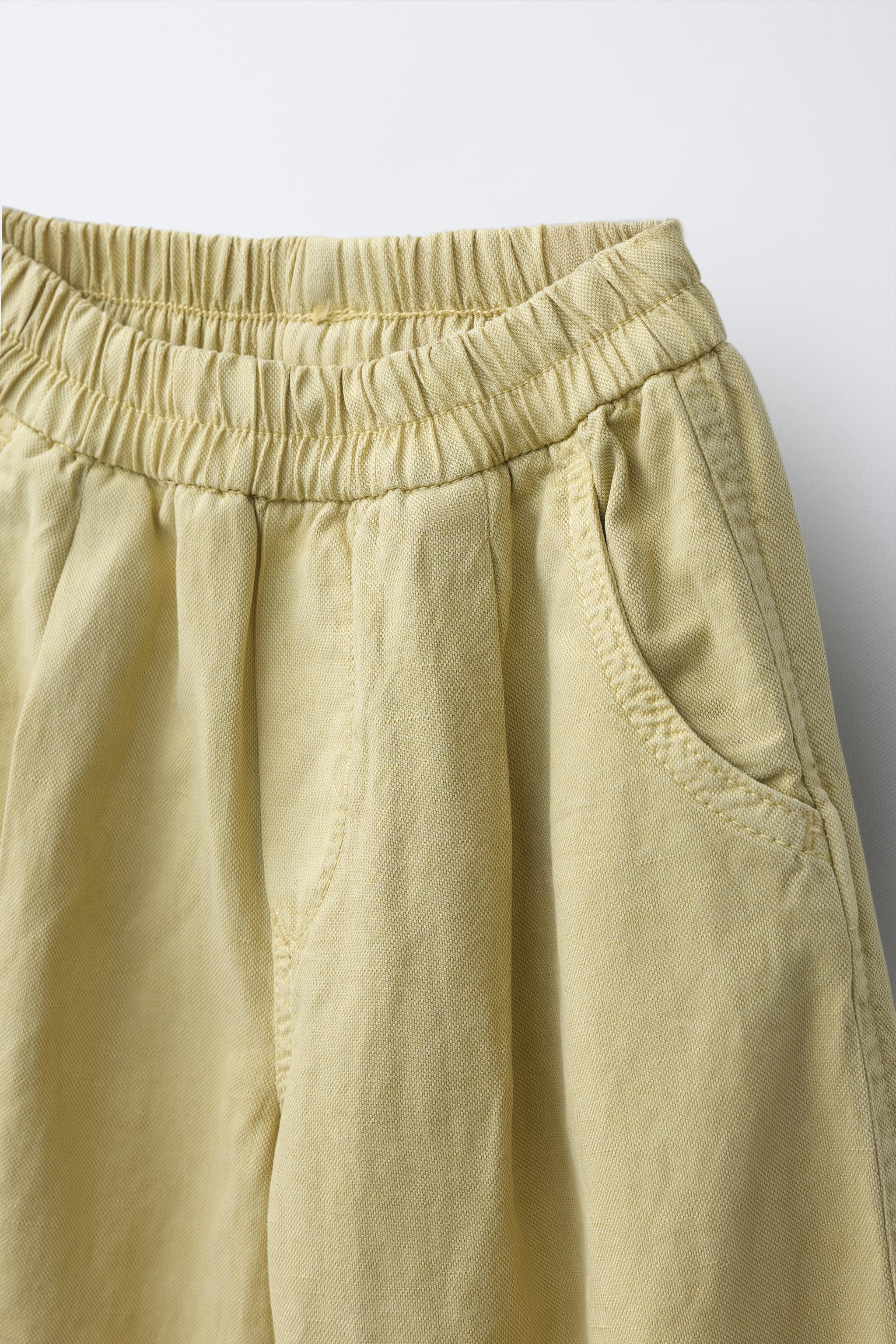 ZARA TIMELESS - PANTALON AVEC LIN BAS CONTRASTÉ