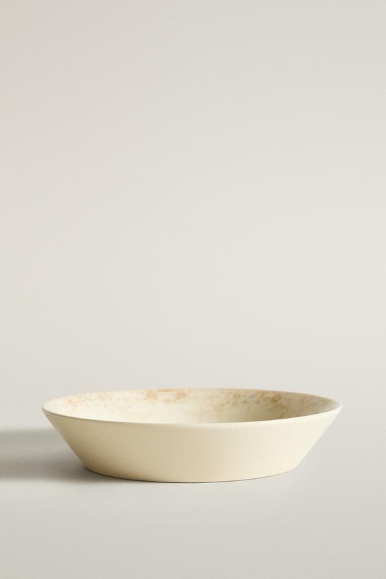 Zara GARDENIA STONEWARE SOUP PLATE - Beige-pink - Image 0