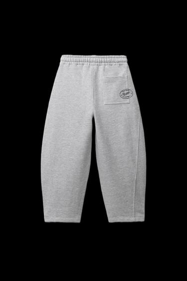 Zara CHAMPION ® X ZARA BALLOON PLUSH PANTS - Beige marl