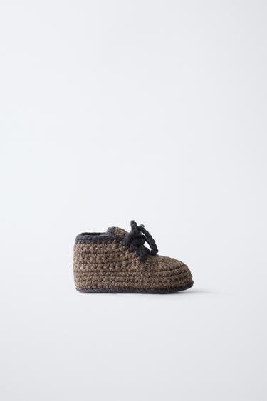 BOOTIES WITH BOW - Brown by Zara