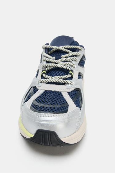 TRAINERS WITH PULL TAB - Silver by Zara - Image 3