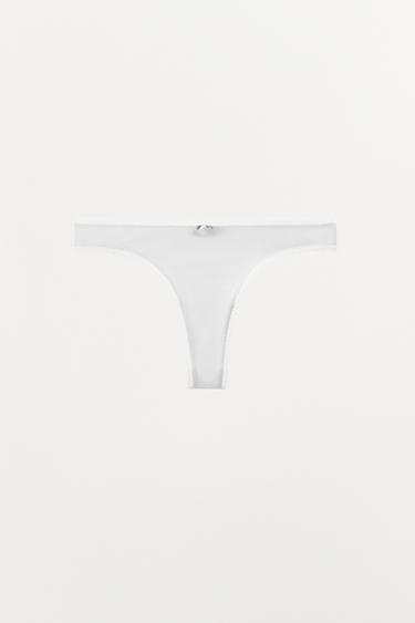 TANGA POINTELLE FLEUR - Blanc de Zara - Image 3